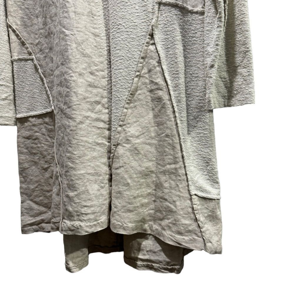 Anthropologie Maeve Northward Longsleeve Oatmeal Cotton Dress Size Medium - Picture 8 of 12